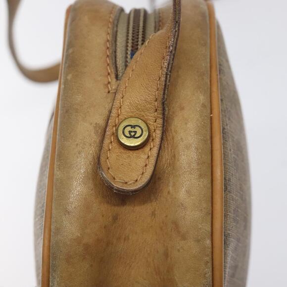 GUCCI Micro GG Supreme Shoulder Bag Pvc Beige Gold - Picture 14 of 16